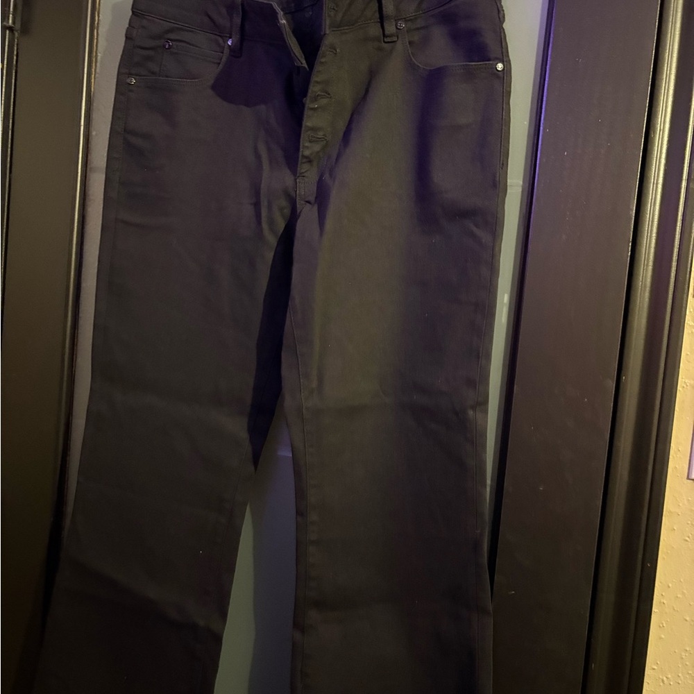 Tahari Black Straight Jeans Classic Style